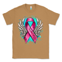 Toasted Coconut cancer ribbon with angel wings Classic Tee - NancyCooperArtShop