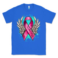True Royal cancer ribbon with angel wings Classic Tee - NancyCooperArtShop