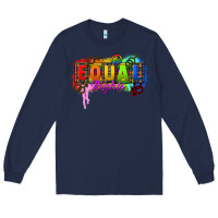 Navy Equal rights Long Sleeve Tee - CowGirlArtShop