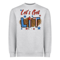 Heather Grey let's get lit 1 Heavyweight Sweatshirt - BundleAndBundleShop