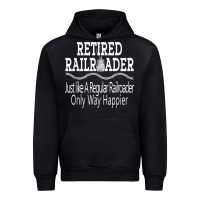 Black Mens Railroad Retirement Gifts For Men Urban Hoodie - minhPixels