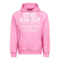 Fuchsia Pink Mens Railroad Retirement Gifts For Men Urban Hoodie - minhPixels