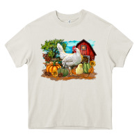 Cream Fall Chicken Heavy Core Tee - LillyAllenDesigns