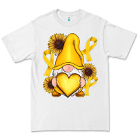 White Childhood Cancer gnome Premium Tee - RanaPortraitStore