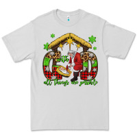 Dove Grey with god all things are possible santa baby jesus Premium Tee - Jasminsmagicworld