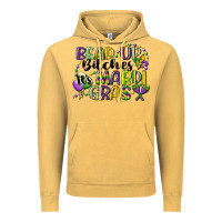 Vintage Mustard bead up bitches its mardi gras Vintage Hoodie - CowGirlArtShop