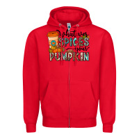 Red whatever spices your pumpkin Zipper Hoodie - CowhideDigitalArt