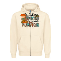 Sandshell whatever spices your pumpkin Zipper Hoodie - CowhideDigitalArt