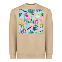 Mushroom hello kindergarten seamless pattern Heavyweight Sweatshirt - BundleAndBundleShop