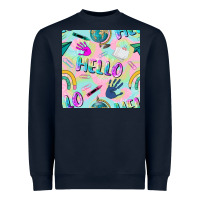 Navy hello kindergarten seamless pattern Heavyweight Sweatshirt - BundleAndBundleShop