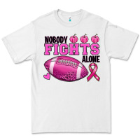 White Nobody Fights Alone Breast Cancer Premium Tee - RanaPortraitStore
