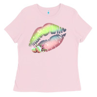 Bubblegum Pink Pastel Color Easter Lips Ladies Tee - Bettercallsaul