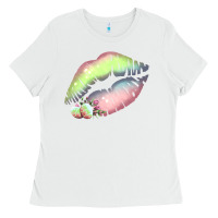 White Pastel Color Easter Lips Ladies Tee - Bettercallsaul