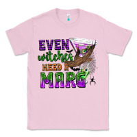 Bubblegum Pink Even Witches Need a Marg Classic Tee - texasbilliewilder