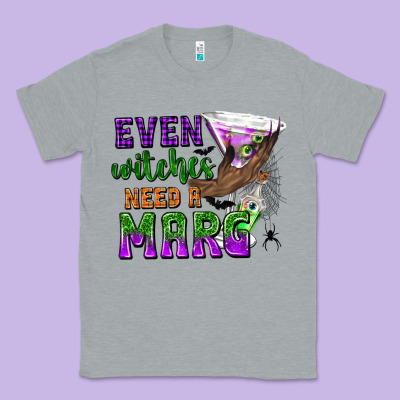 Even Witches Need A Marg Classic Tee Designed By Texasbilliewilder