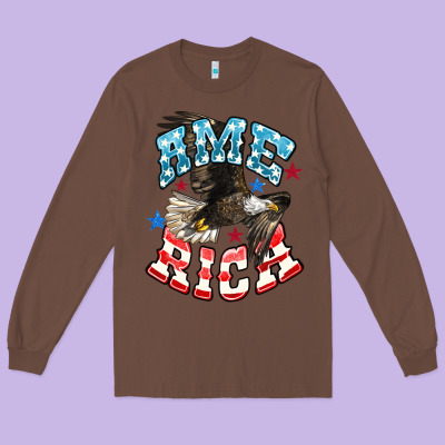 American Eagle Long Sleeve Tee Designed By Howdyjamesfarm