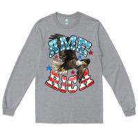 Heather Grey American Eagle Long Sleeve Tee - HowdyJamesFarm