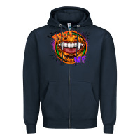 Navy brite me Zipper Hoodie - CowhideDigitalArt