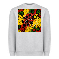 Heather Grey african colors pattern Heavyweight Sweatshirt - BundleAndBundleShop