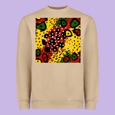 African Colors Pattern Heavyweight Sweatshirt Designed By Bundleandbundleshop