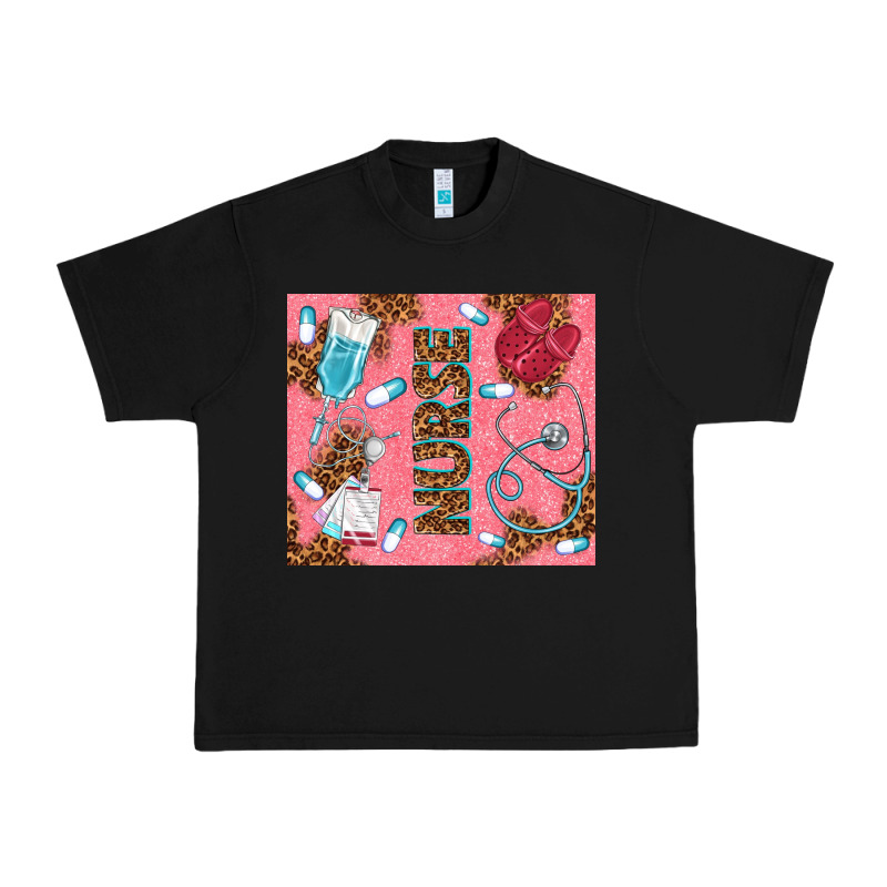 Pink Glitter Nurse Urban Heavy Tee by TumblerDesignByShophia | Teevron