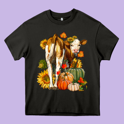 Fall Heifer Heavy Core Tee Designed By Lillyallendesigns