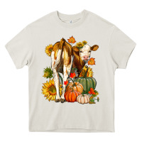 Cream Fall Heifer Heavy Core Tee - LillyAllenDesigns