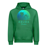 Emerald Vintage Aruba Beach Tropical Vibes Vacation Souvenir Gift Urban Hoodie - minhPixels