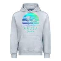 Heather Grey Vintage Aruba Beach Tropical Vibes Vacation Souvenir Gift Urban Hoodie - minhPixels