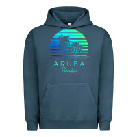 Pigment Midnight Navy Vintage Aruba Beach Tropical Vibes Vacation Souvenir Gift Urban Hoodie - minhPixels