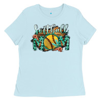 Baby Blue Softball Mom Ladies Tee - Bettercallsaul