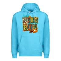 Ocean Blue Just Here For The Pie Premium Hoodie - FaDigitalArtStudio
