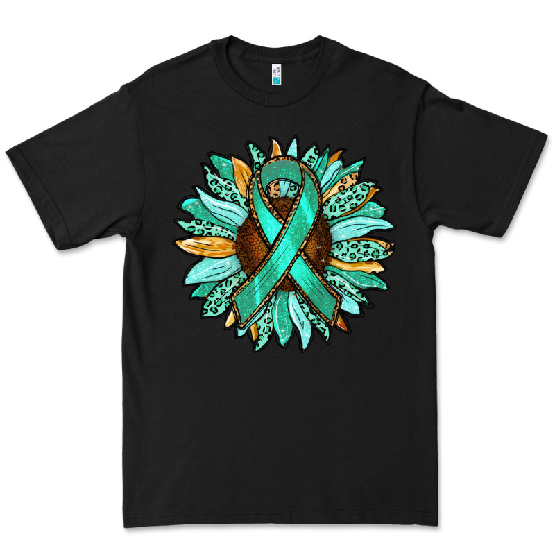 Ovarian Liver Cancer Awareness Sunflower Premium Tee by RanaPortraitStore | Teevron