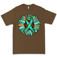 Cacao Ovarian Liver Cancer Awareness Sunflower Premium Tee - RanaPortraitStore