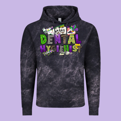 Dental Hygienest Mardi Gras Vintage Hoodie Designed By Cowgirlartshop
