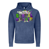 Vintage Denim dental hygienest mardi gras Vintage Hoodie - CowGirlArtShop