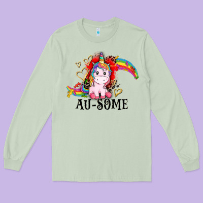 Au-some Long Sleeve Tee Designed By Cowgirlartshop