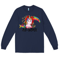 Navy Au-some Long Sleeve Tee - CowGirlArtShop