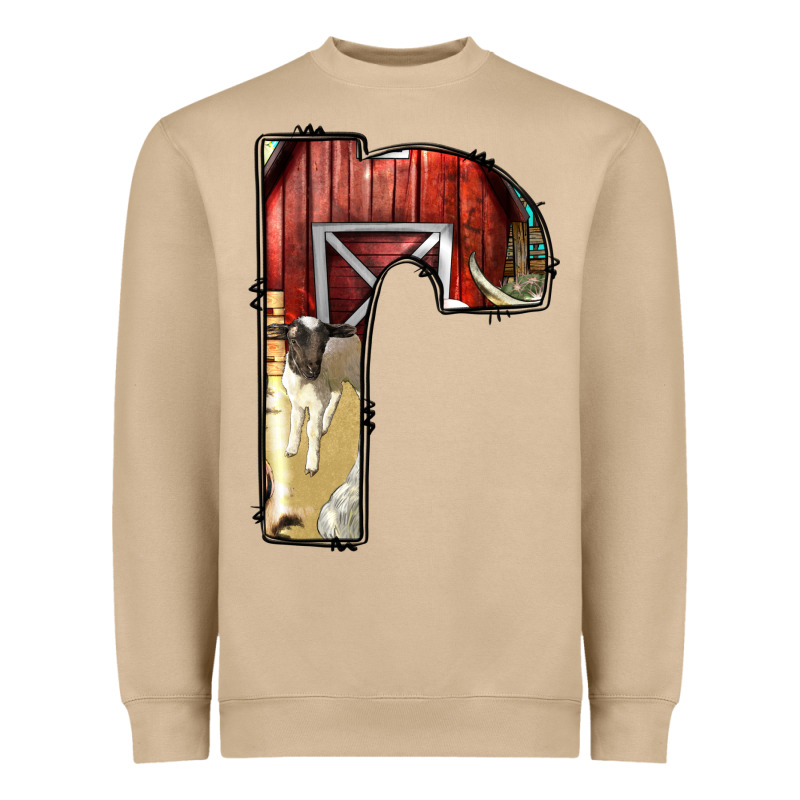 Farm Life Alphabet Lowercase Letters R Heavyweight Sweatshirt by BundleAndBundleShop | Teevron