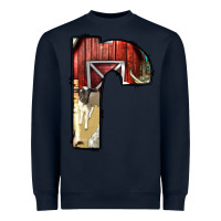 Navy farm life alphabet lowercase letters r Heavyweight Sweatshirt - BundleAndBundleShop