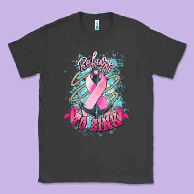 Refuse To Sink Cancer Anchor Classic Tee Designed By Nancycooperartshop