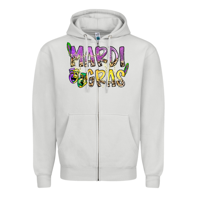 Mardi Gras Zipper Hoodie by SublimationCraftShop | Teevron