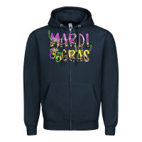Navy mardi gras Zipper Hoodie - SublimationCraftShop