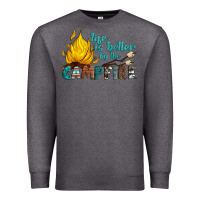 Charcoal Heather life is better by the campfire Premium Sweatshirt - Artiststas