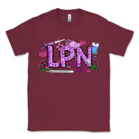 Burgundy Valentine LPN Classic Tee - CowhideDigitalArt