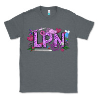 Charcoal Heather Valentine LPN Classic Tee - CowhideDigitalArt