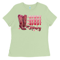 Matcha howdy howdy howdy honey with cowgirl boots Ladies Tee - RanaPortraitStore