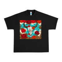 Black bull skull rose Urban Heavy Tee - TumblerDesignByShophia