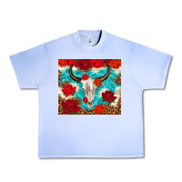 Grape Ice bull skull rose Urban Heavy Tee - TumblerDesignByShophia
