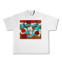 Lunar Rock bull skull rose Urban Heavy Tee - TumblerDesignByShophia